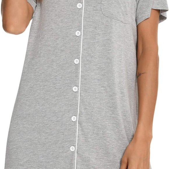 Jewelry - Nightgowns for Women Short/Long Sleeve Sleep Shirt Button Down Night Gowns Mater
